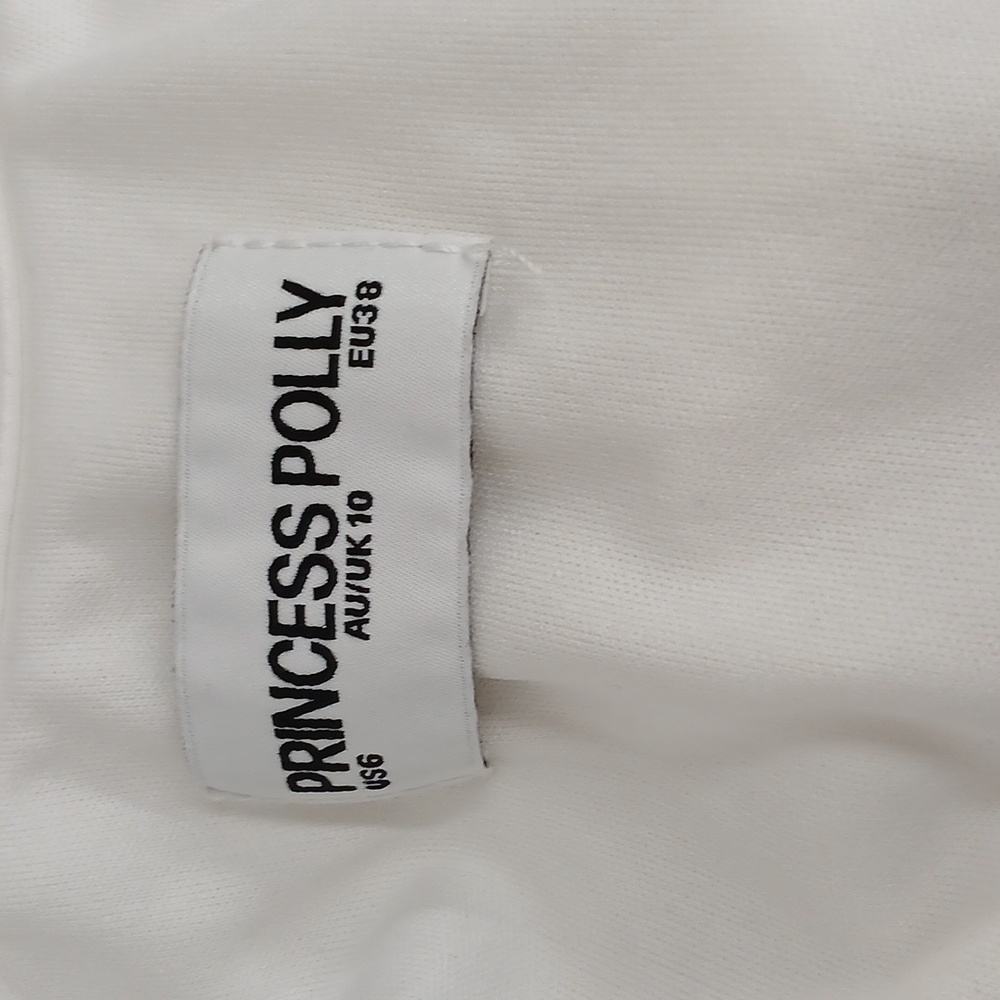 Princess Polly White Lukea Sleeveless Mesh Mini Dress Size 6 - Picture 8 of 9